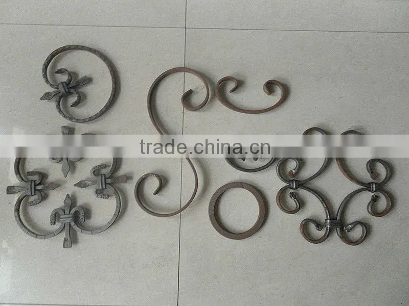 Outdoor wrought iron railing parts