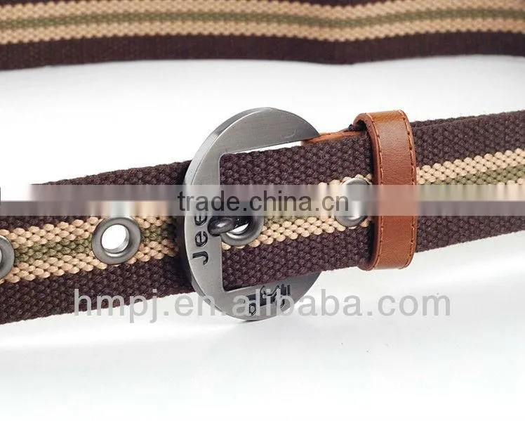 high quality 100% cotton canvas military belt with multicolor for wholesale