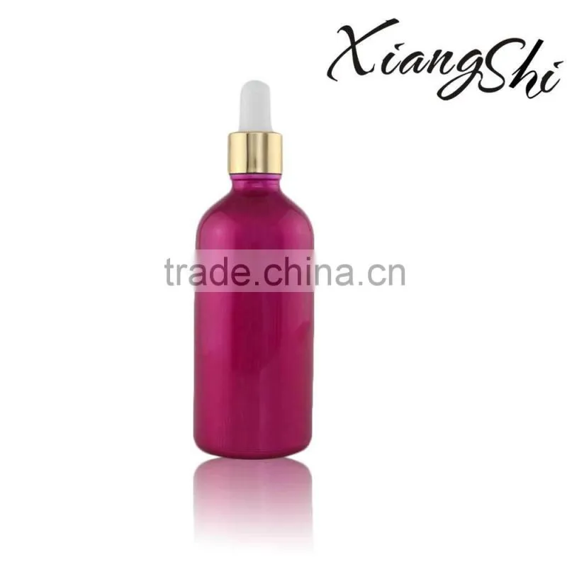100ml pink glass essential oil bottle