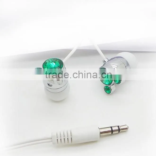 fashion Bling Diamond jeweled crystal earphone