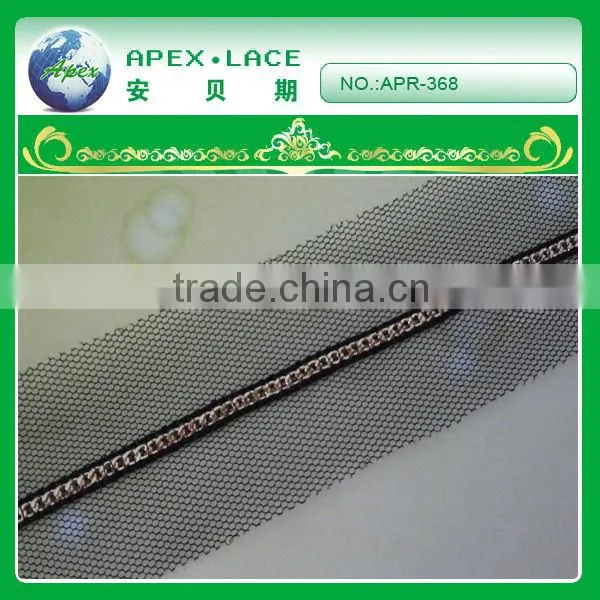 net tape with brass chain for garment