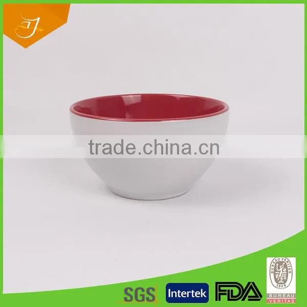 2 tone solid color stackable bowls
