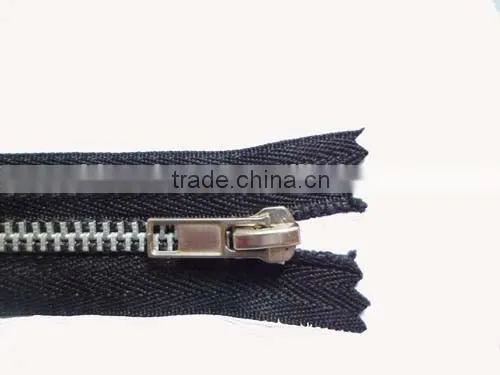 5# aluminum zipper metal zipper close end zipper auto lock zipper slider polyester tape zipper for jack