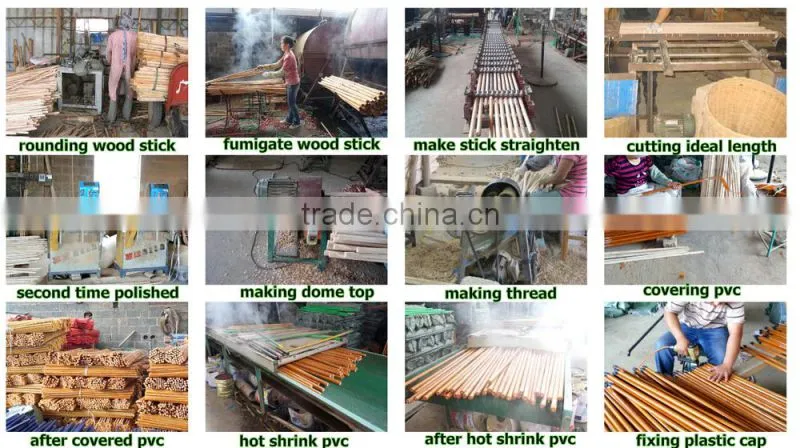 paint covered metal mop handle