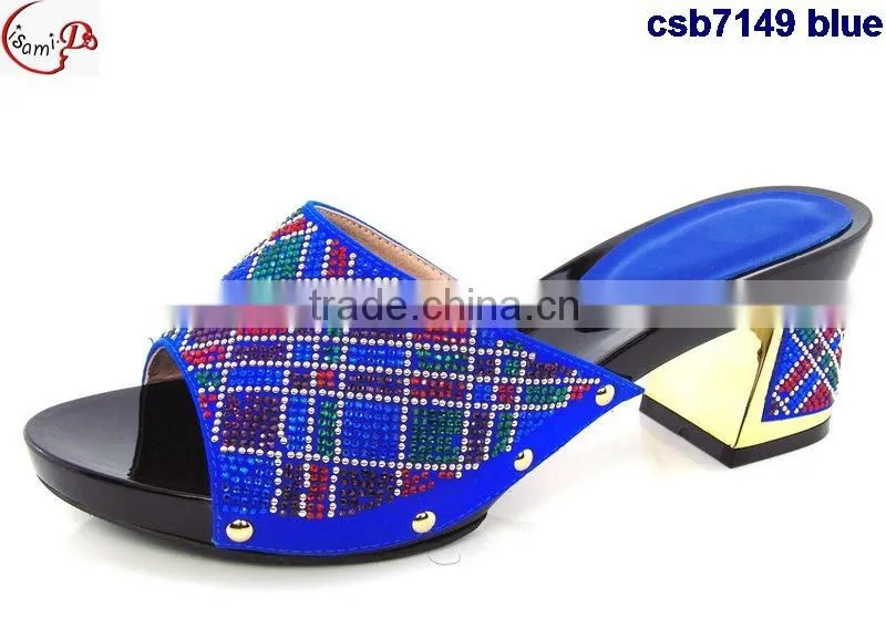 CSB7149 black - blue New coming design Italian style hot selling beautiful high quality shoes for matching clothes