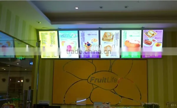 Small Advertising Sign Led Menu Light Box For Restaurant