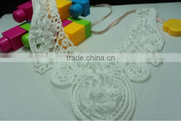 Chiffon Lace Accessory Bead Necklace Chiffon Cord Embroidery Lace Collar