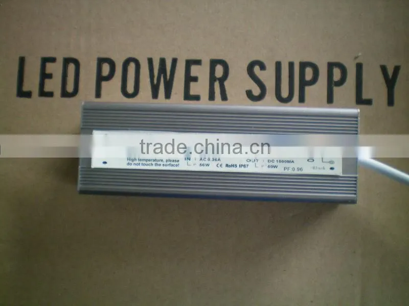 IP67 50w 1.2A led transformer for led light