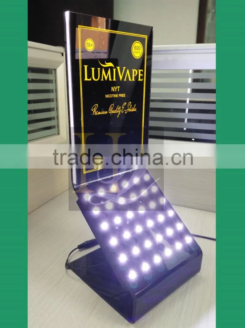 LED acrylic cosmetic display stand/acrylic eyeliner pencil holder stand