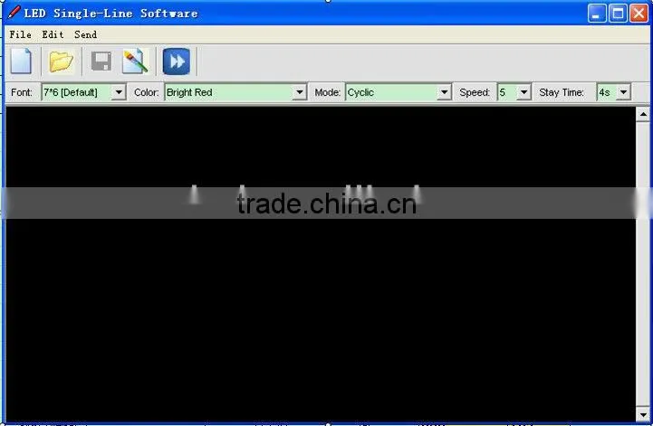Single line European chars P7.62-7*80R LEDdisplay