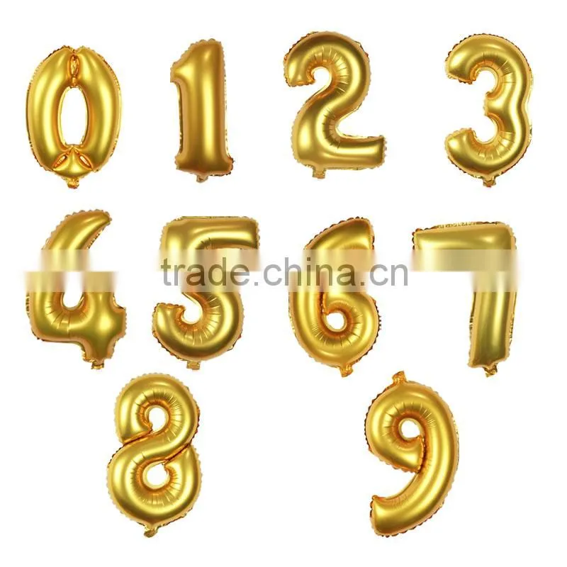 16 '' number balloons pink number foil balloon Wedding &Party Decorate globos
