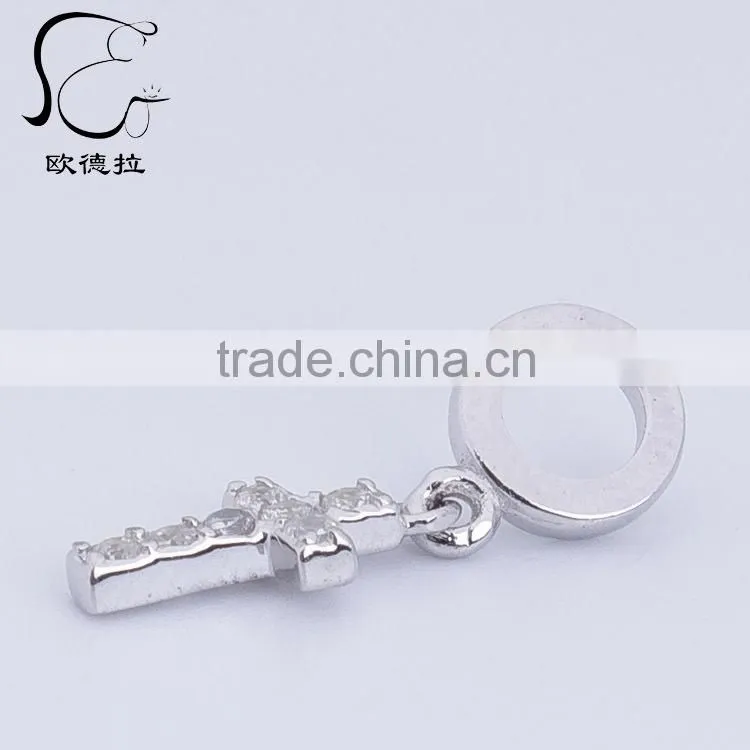925 silver Radian cross charm pendant jewelry