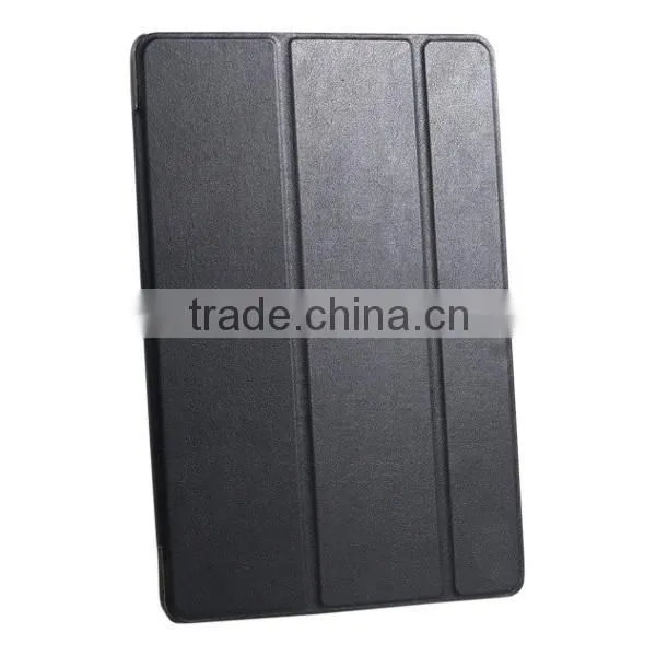 Three folder pu leather smart case coer for IPad air 2,smart case cover for ipad mini 2
