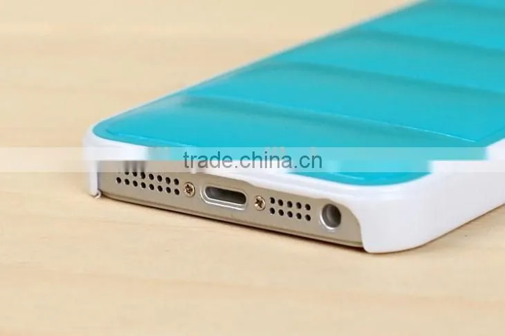 2014 New Deisgn Plastic With Soft PU Leather Case For iPhone 5/5S