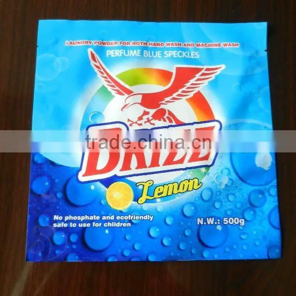 BOPP/PE Laminated 3 Sides Seal Laundry Powder Packaging Bags
