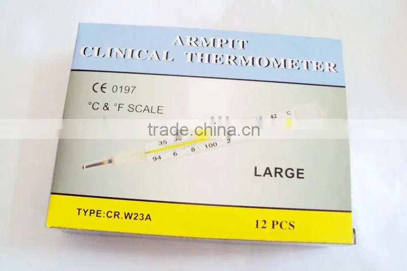 High Quality Good Price Medical Glass Mercury Armpit Clinical Thermometer DT-11L