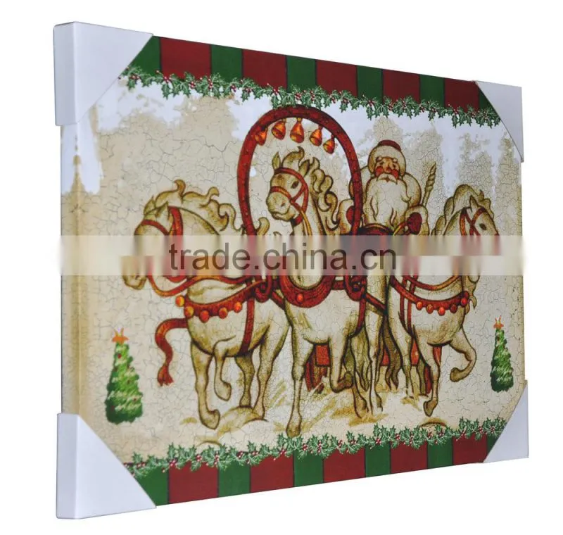 Santa Claus Christmas LED canvas Art