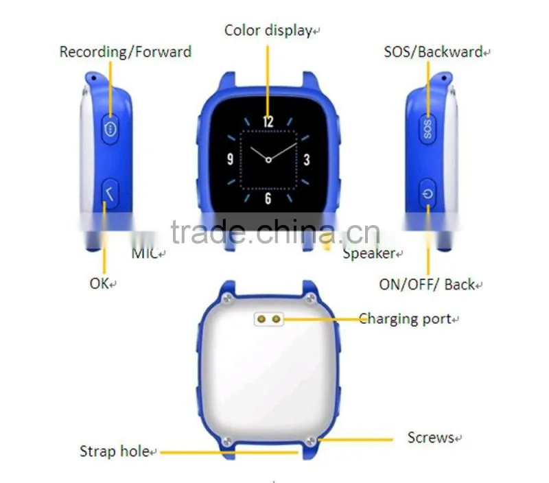 i8G GPS child watch Wristwatch smart phone for IOS Andriod custom watch mobile phone
