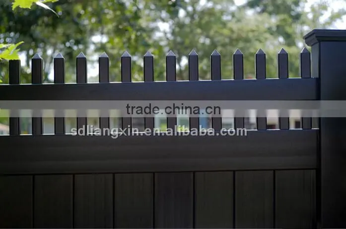 new design dark brown vinyl fence
