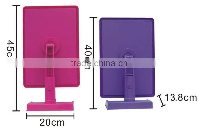 plastic square standing table mirror