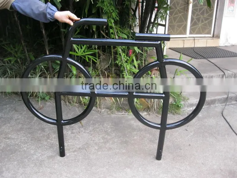 Black powder coated bicycle bike work stand bicycle rear rack