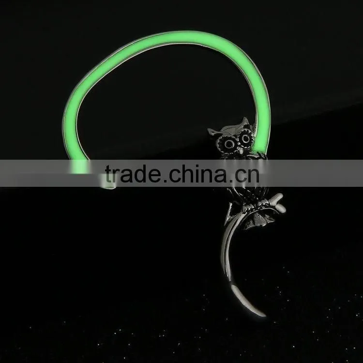 glow in the night owl j old fashion animal shaped earrings