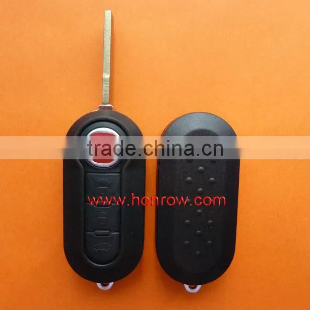 Fiat 3 button flip remote key blank .Plastic key Black color