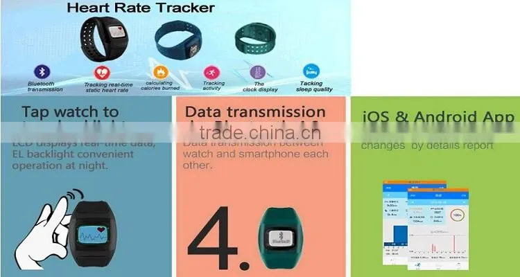 Hot sale 2015 Exact Heart Rate Monitor Tracker U98 Smart Watch WristWatch Waterproof IP67