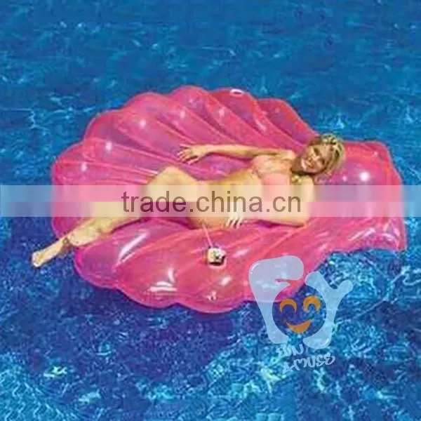 wholesale 180cm PVC giant pink inflatable seashell pool float