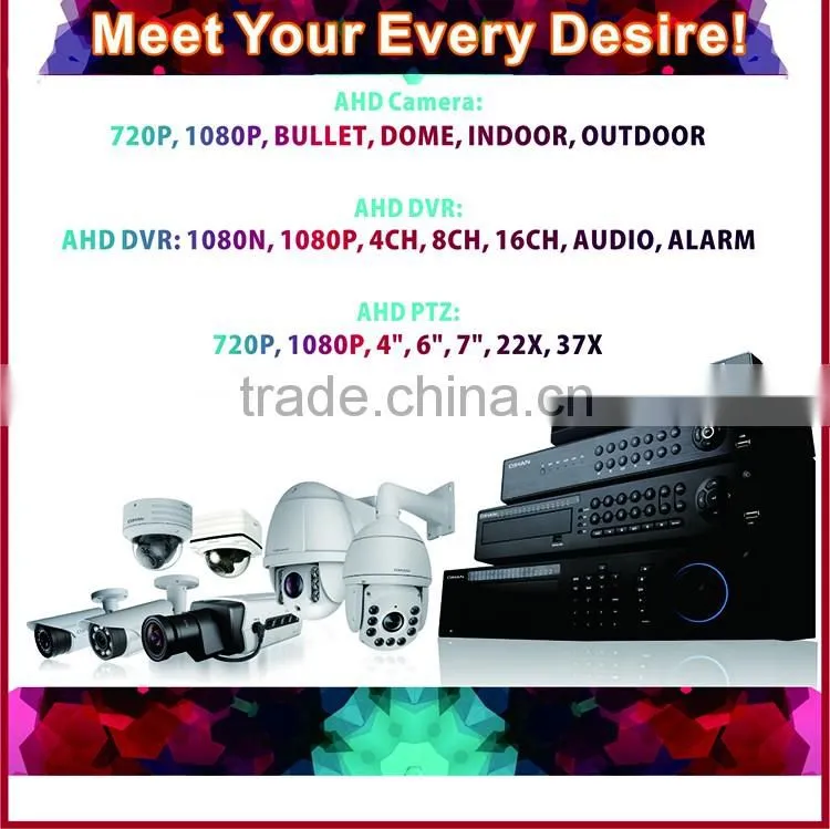 Sony Exmor CMOS 500m long distance transfer 720P AHD dome camera