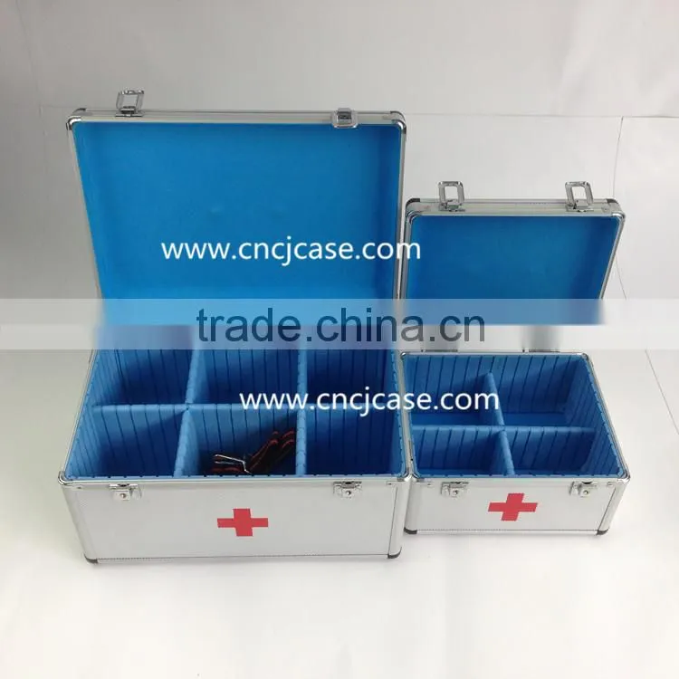 Silver diamond pattern aluminum medical box