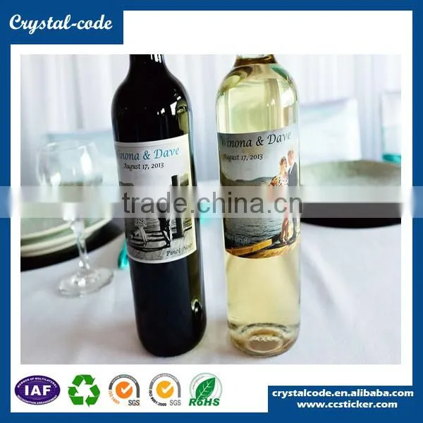 Alibaba whlesale private label wine bottle metal custom shape wine neck adhesive wine sticker