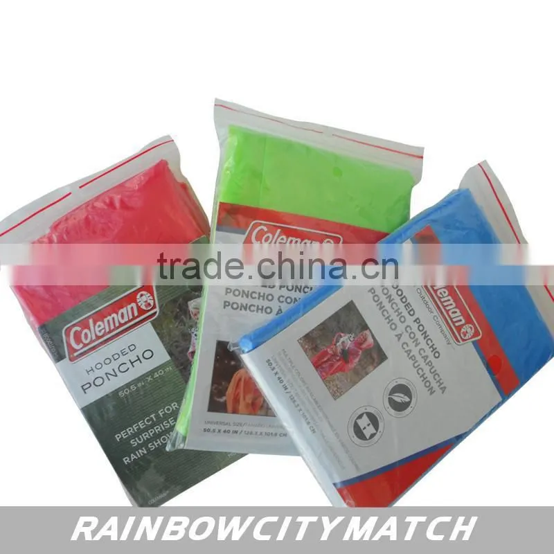 one time PE raincoat with customize color and bottons on the coat