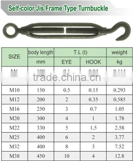 JIS Type Frame Turnbuckle drop forged