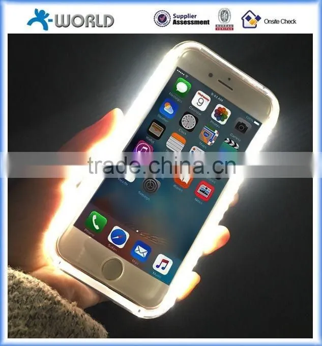 Flashing light selfie use Illuminated LED light up phone case