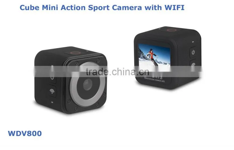 WDV800 1080P Cube compact camera with wifi for IOS/Android devices