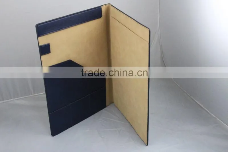 Dongguan factory direct Multi-function pu leather file folder with custom Logo,Beautifully made A4 file folders
