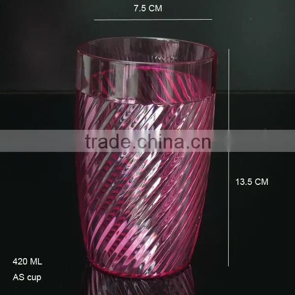 380ml Premium Restaurant Tumbler Beverage Cup- made of AS, 13 ounce