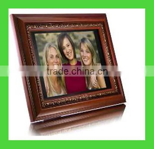 large size wood frame with 15 inch digital photo frame with wooden frame