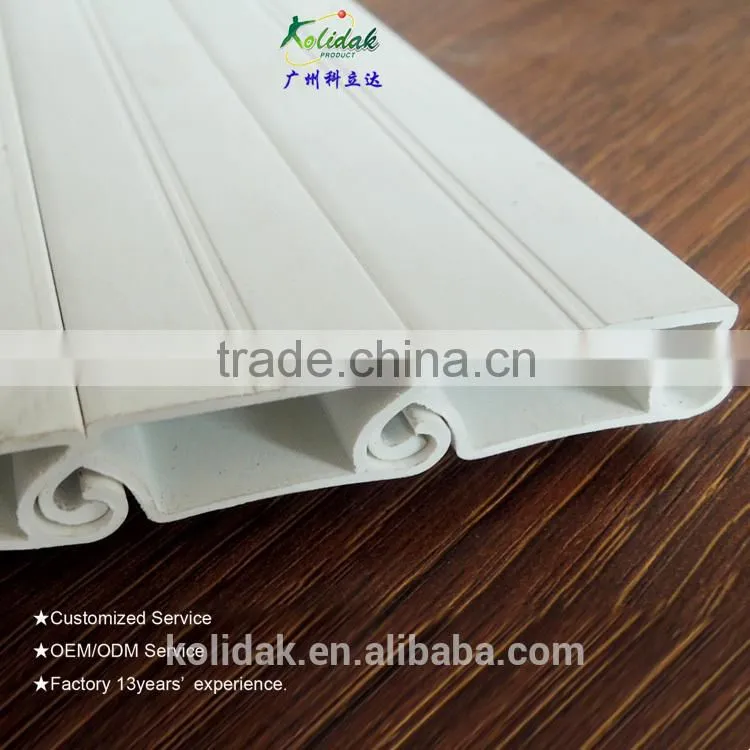 Plastic extrusion White PVC profile for rolling door