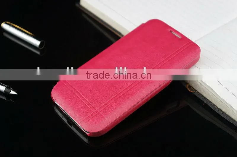 Top quality flip leather case for Samsung Galaxy S4 I9500