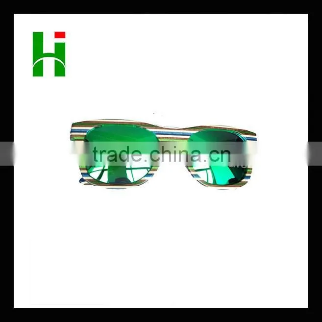 Skateboard fashion wood sunglasses
