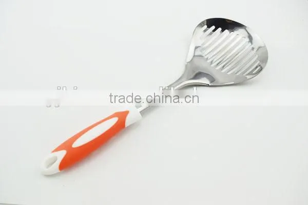 Pretty design stainless steel super size slotted spoon skimmer