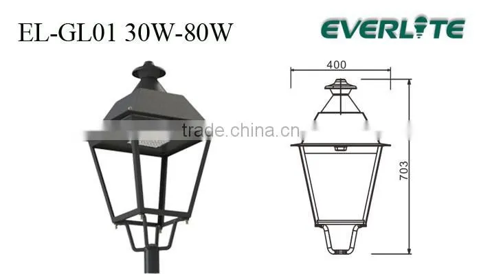 Excellent user experience 5 years warranty 80w led post top lamp with lumileds