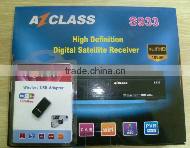 HD AZCLASS S933 set top box satellite digital tv receiver for internet TV