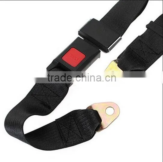 Black Car Seat Belt Lap Belt / auto Adjustable Safety belt / seat belt buckle