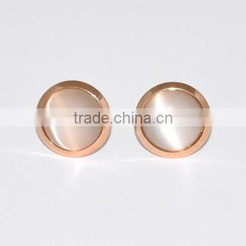 Stainless Steel Round Stud Earrings For Women(BE10710)