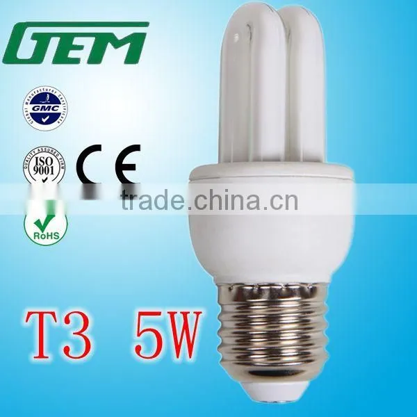 T3 T4 5-15W Energy Saving Lamp 2U With 2700-6500K