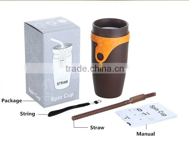 Plastic Fancy Fashion Designed Spin Cup Sport Bottle