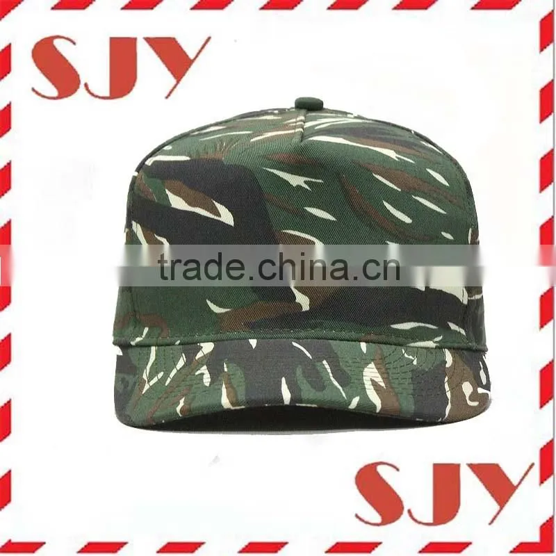 Camouflage Cotton Twill Adjustable Snapback Baseball Cap